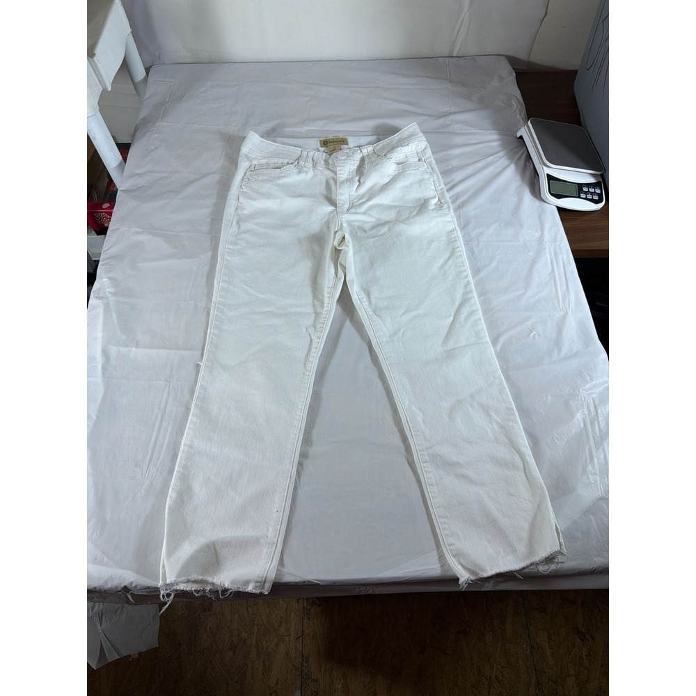Democracy Jeans Womens 10 Ab Technology White Mid Rise Skinny Slimming Summer
